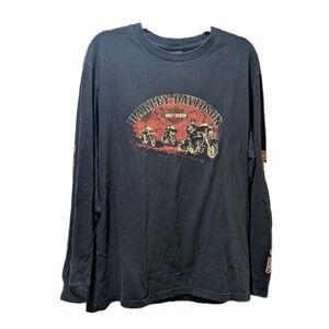 Harley Davidson Vintage Y2K Clare's‎ Niagara Falls Canada Longsleeve Shirt Large